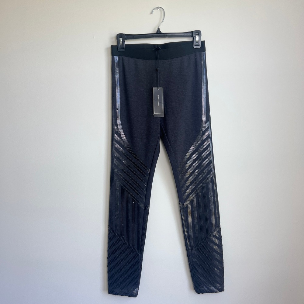 Black Graphic Panel Leggings - Women Pants & Jumpsuits - Picture 2 of 9